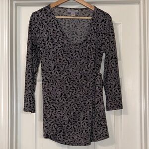 Motherhood Black and White Maternity Dress